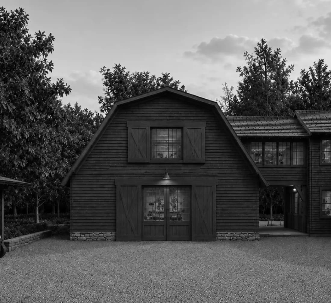 M. Ziemke Architecture — black gambrel barn house